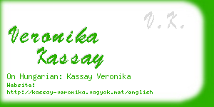 veronika kassay business card